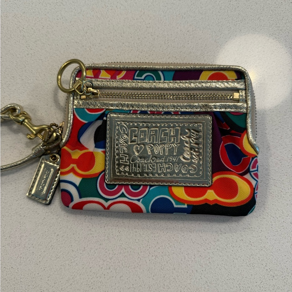 Coach Poppy Multicolor Wristlet
